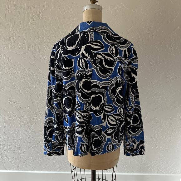 CHICOS Womens Swing Mariesa Jacket $118 NEW Size 3 XL Rear Pleat Beaded Floral - Picture 3 of 10